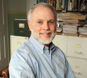 Ralph Keyes at his desk